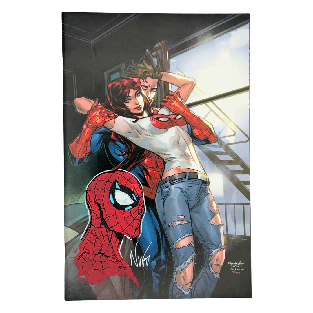 Ultimate Spider-Man #5 – Brand New NM – Stephen Segovia Virgin Variant – Sketch & Signed by Eddie Nunez w/ COA (Marvel, 2024)