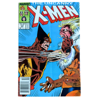 Uncanny X-Men #222 – Wolverine vs. Sabretooth / Newsstand Edition – VG – 1987 (Marvel Comics)