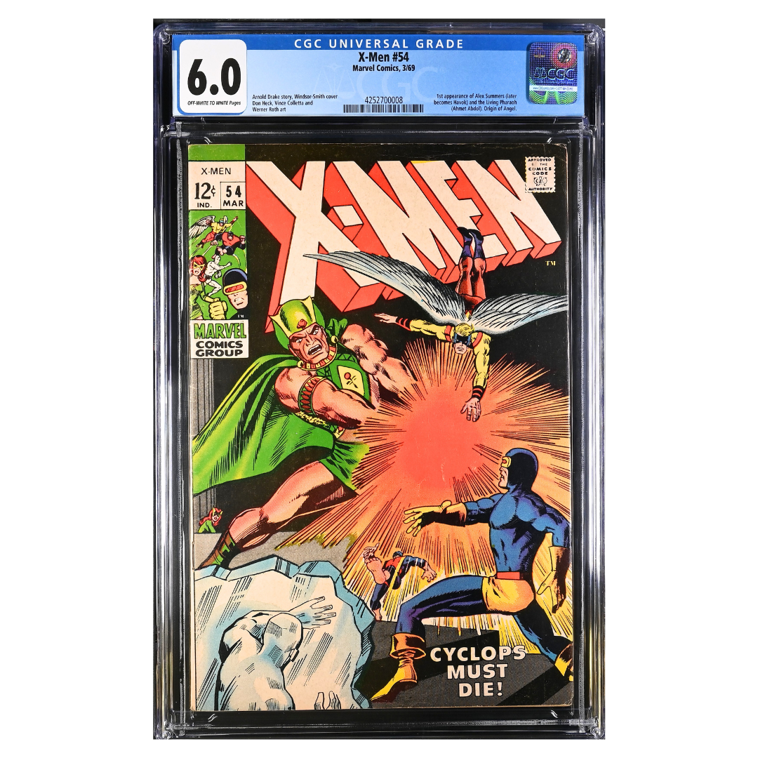 Uncanny X-Men #54 – 1st Appearance of Alex Summers (Havok) & The Living Pharaoh – CGC 6.0 – 1969 (Marvel Comics)