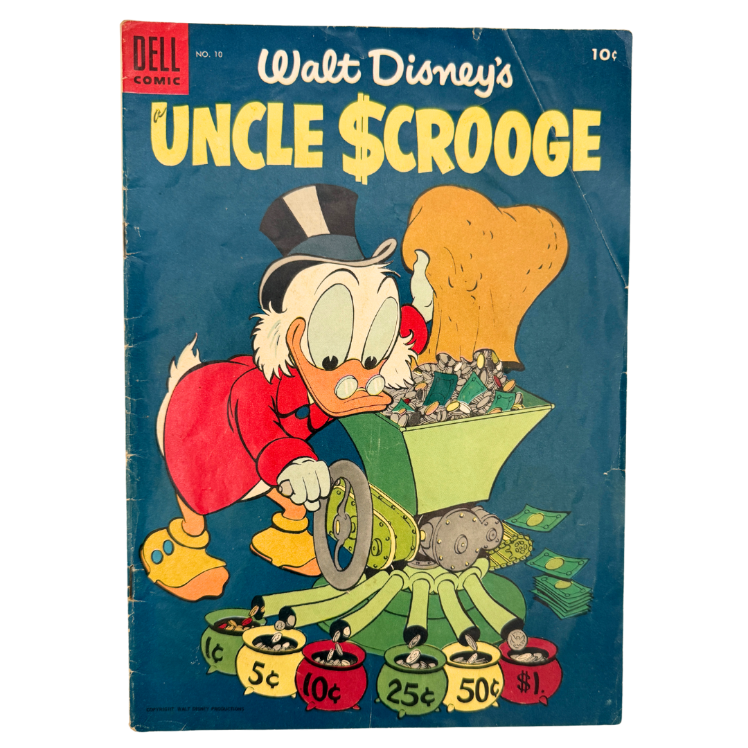 Uncle Scrooge #10 – VG/FN 5.0 – “The Fabulous Philosopher’s Stone” – Dell Comics (1955)