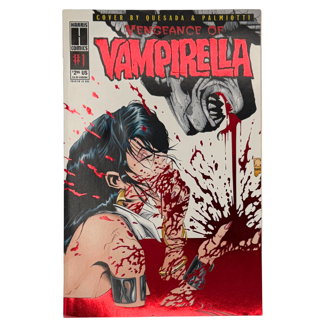 Vengeance of Vampirella #1 – VF/NM – Red Foil Wraparound – Quesada Cover – 1st Print (Harris Comics, 1994)