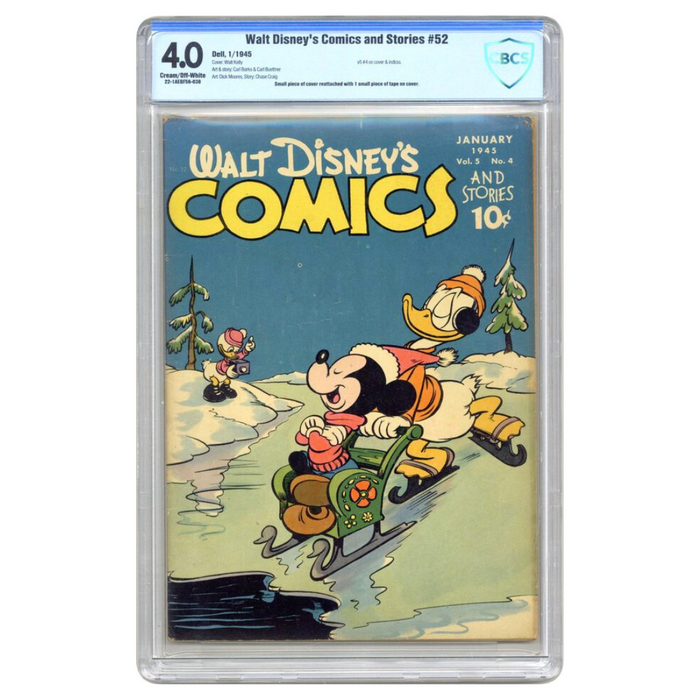 Walt Disney’s Comics and Stories #52 – CBCS 4.0 – Golden Age – Carl Barks & Floyd Gottfredson – Dell (1945)