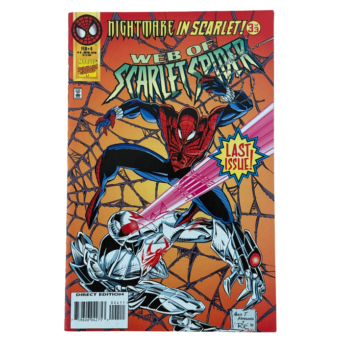 Web of Scarlet Spider #4 – VF – Direct Edition – 1996 (Marvel)