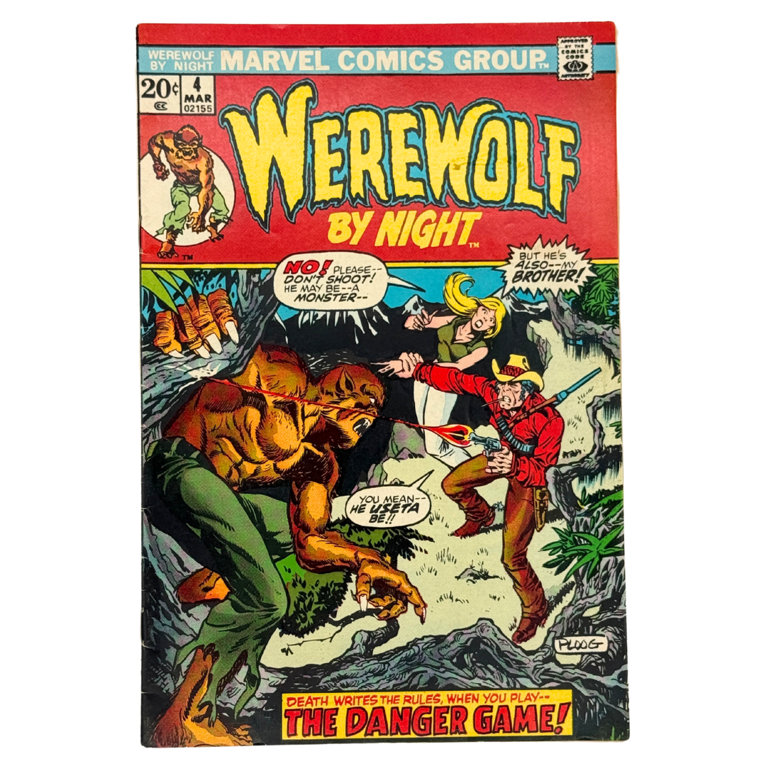 Werewolf by Night (1972 1st Series) #4 – VG/FN – Classic Bronze Age Marvel Horror (1973 Marvel Comics)