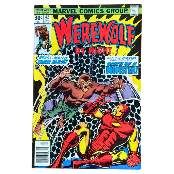 Werewolf by Night #42 – Iron Man Guest Appearance / Doug Moench Story – VF – 1977 (Marvel Comics)