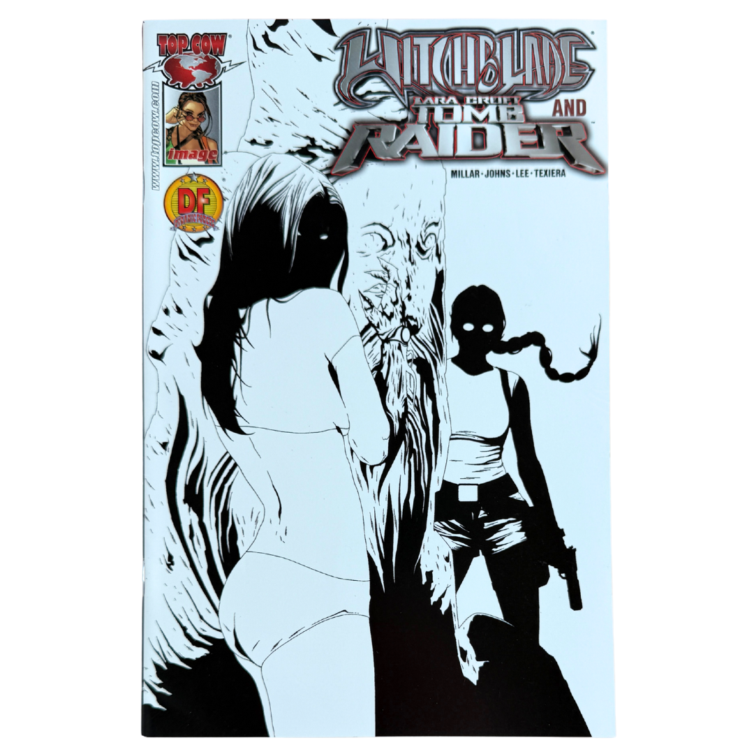 Witchblade and Tomb Raider #1 – Jae Lee Black & White Variant – VF+ – 2005 (Image / Dynamic Forces)