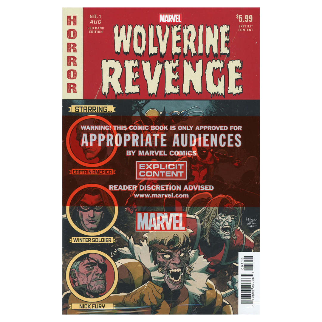Wolverine: Revenge – Red Band #1 – Leinil Francis Yu Tales from the Crypt #39 Homage 1:25 Incentive Variant – NM Polybag Sealed – 2024 (Marvel Comics)