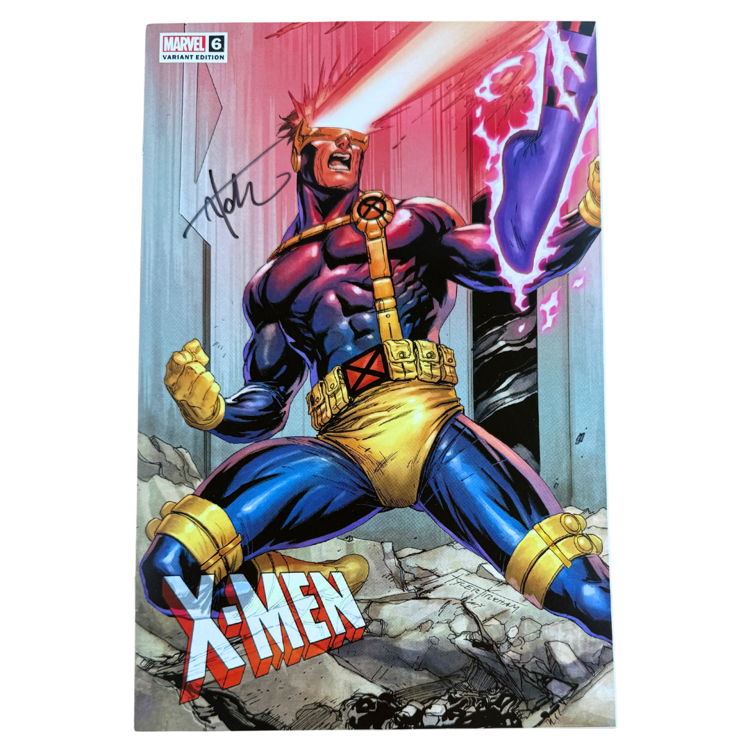 X-Men #6 – Signed by Tyler Kirkham / 2024 NYCC Danger Room Homage “Secret White” Connecting Variant – NM – 2024 (Marvel Comics)