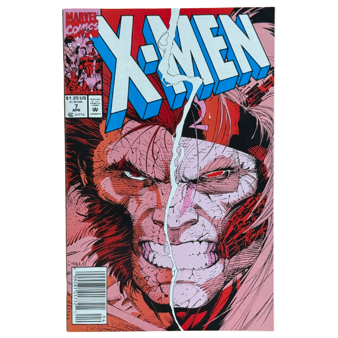 X-Men #7 – Jim Lee Cover / Newsstand Edition – VF/NM – 1992 (Marvel Comics)